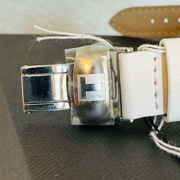 Tissot Women's Dressport Diamond Synthetic Leather Watch, 35mm, White Pearl, NWT - Picture 14 of 16